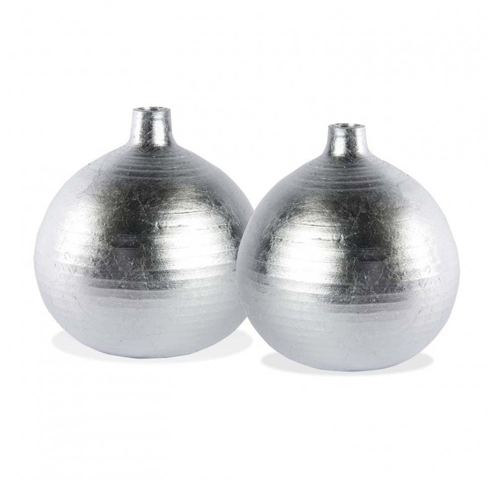 Gold Leaf Design Group Venus 12"H Silver Leafed Vase