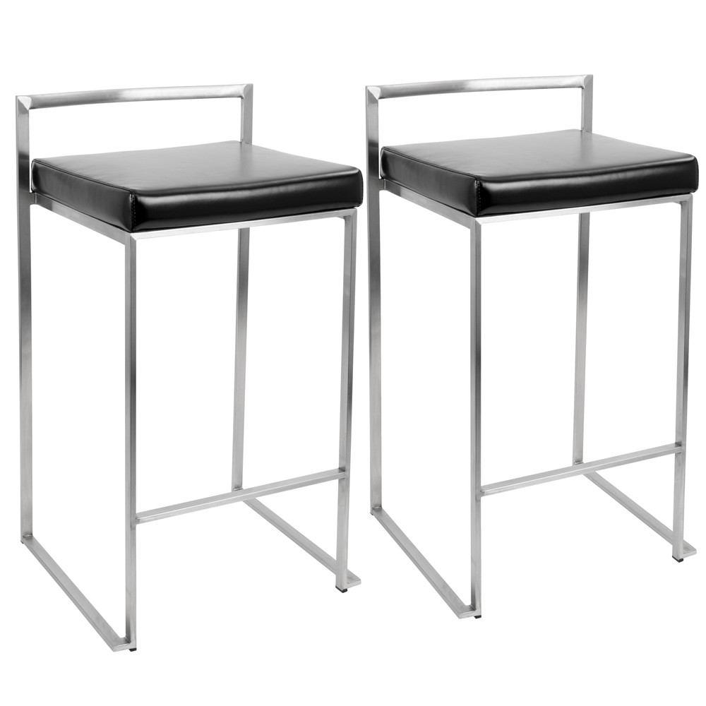 LumiSource Fuji Stacker Counter Stool Set of 2