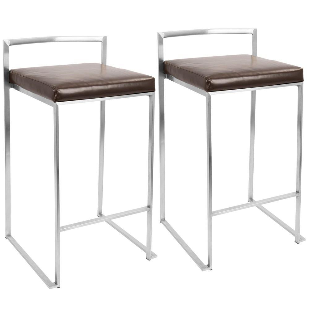 LumiSource Fuji Stacker Counter Stool Set of 2