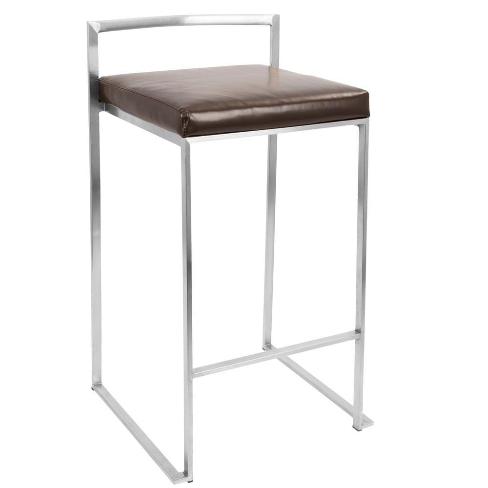 LumiSource Fuji Stacker Counter Stool Set of 2