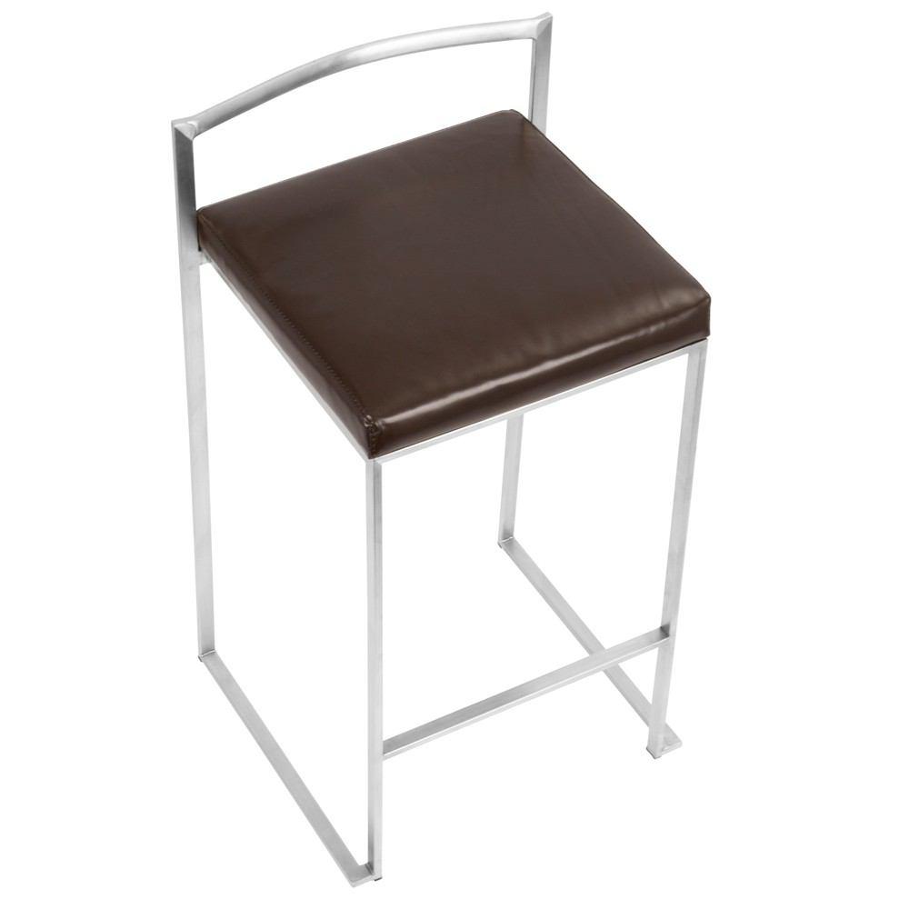 LumiSource Fuji Stacker Counter Stool Set of 2