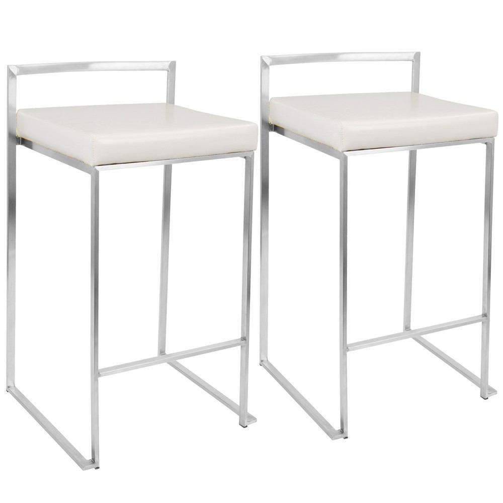 LumiSource Fuji Stacker Counter Stool Set of 2