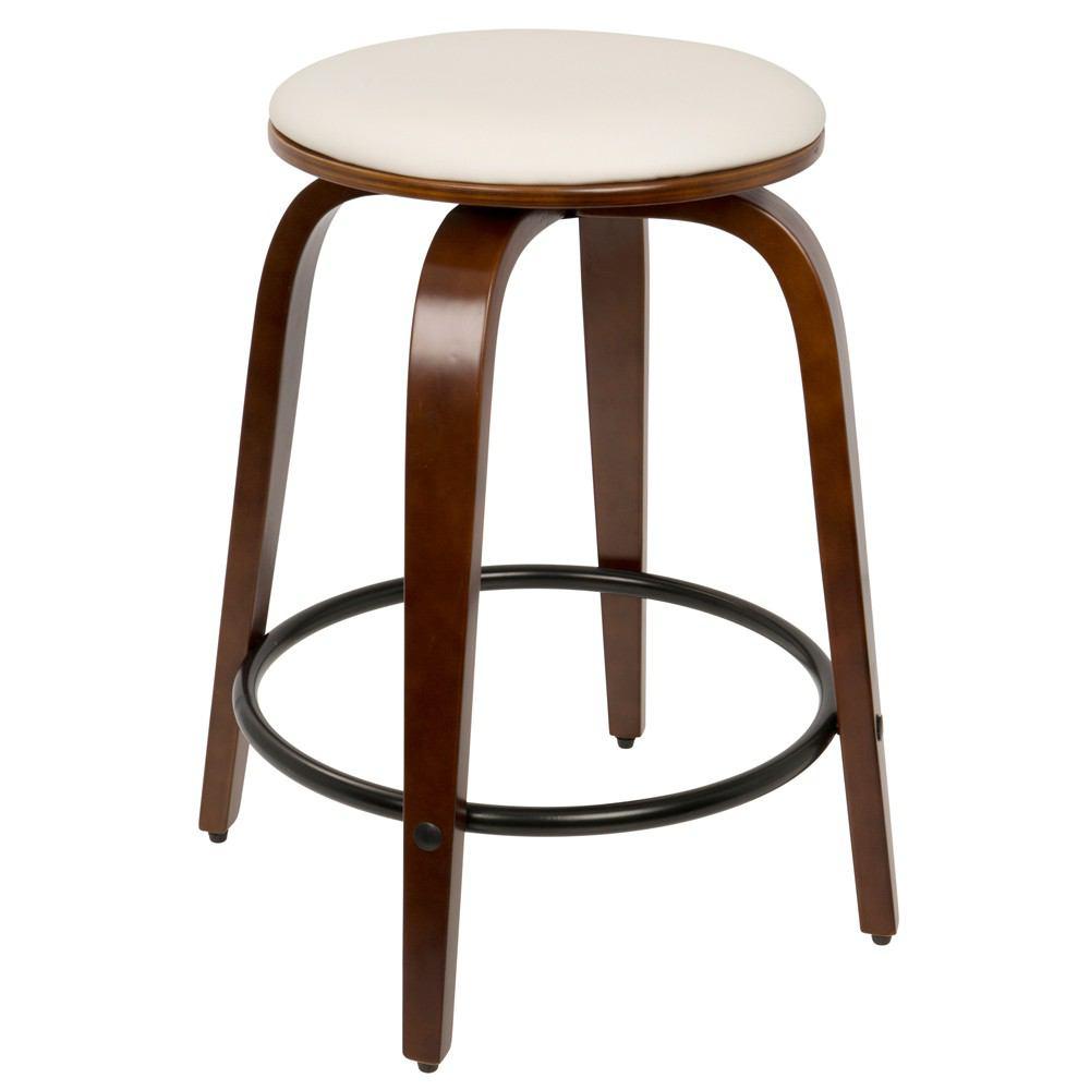 LumiSource Porto Counter Stools with Swivel - Set Of 2