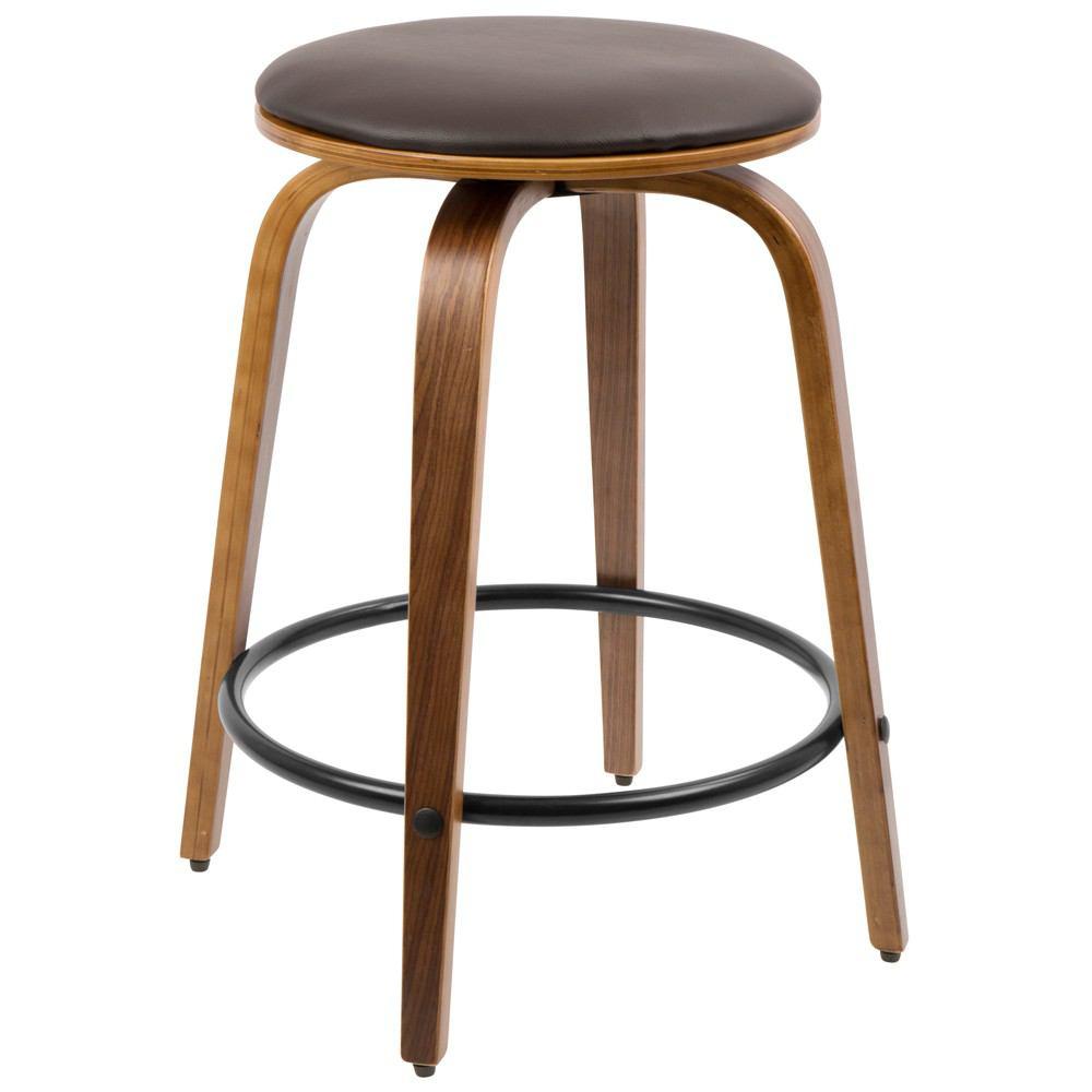 LumiSource Porto Counter Stools with Swivel - Set Of 2