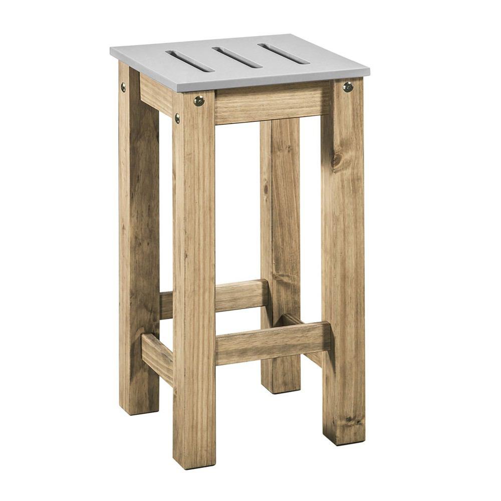 Manhattan Comfort Mid- Century Modern 2-Piece Stillwell 24.8" Tall Barstool