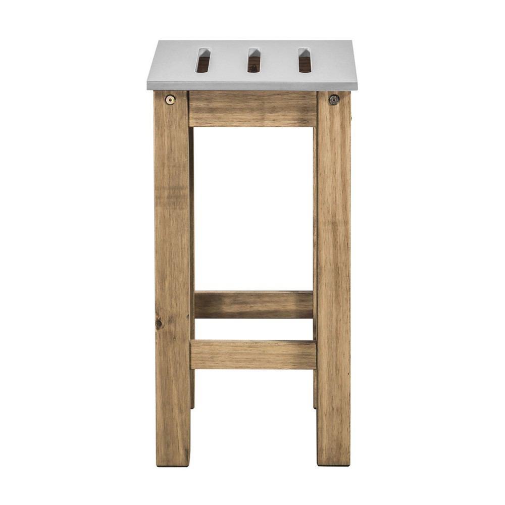 Manhattan Comfort Mid- Century Modern 2-Piece Stillwell 24.8" Tall Barstool