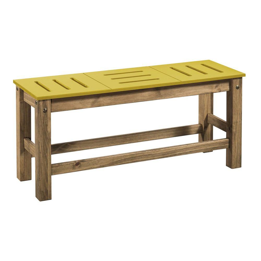 Manhattan Comfort Mid- Century Modern 2-Piece Stillwell 37.8" Bench