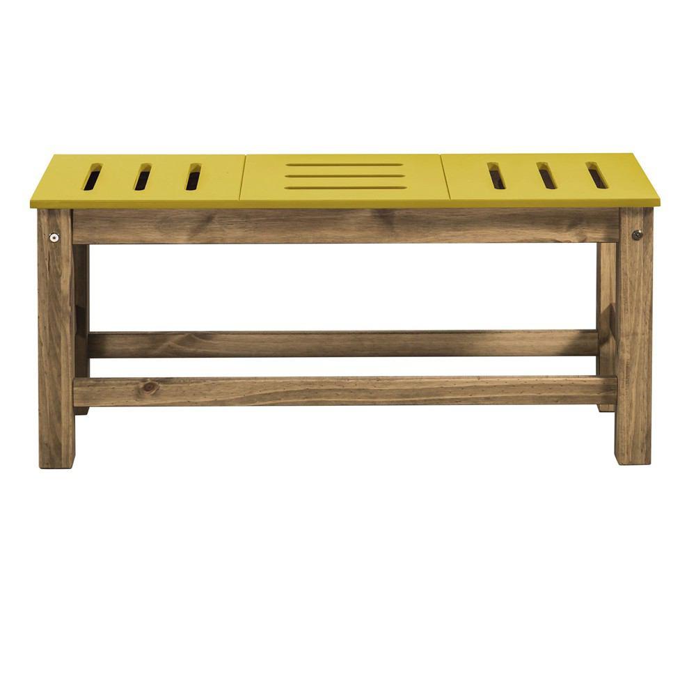 Manhattan Comfort Mid- Century Modern 2-Piece Stillwell 37.8" Bench