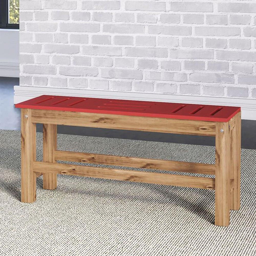 Manhattan Comfort Mid- Century Modern 2-Piece Stillwell 37.8" Bench