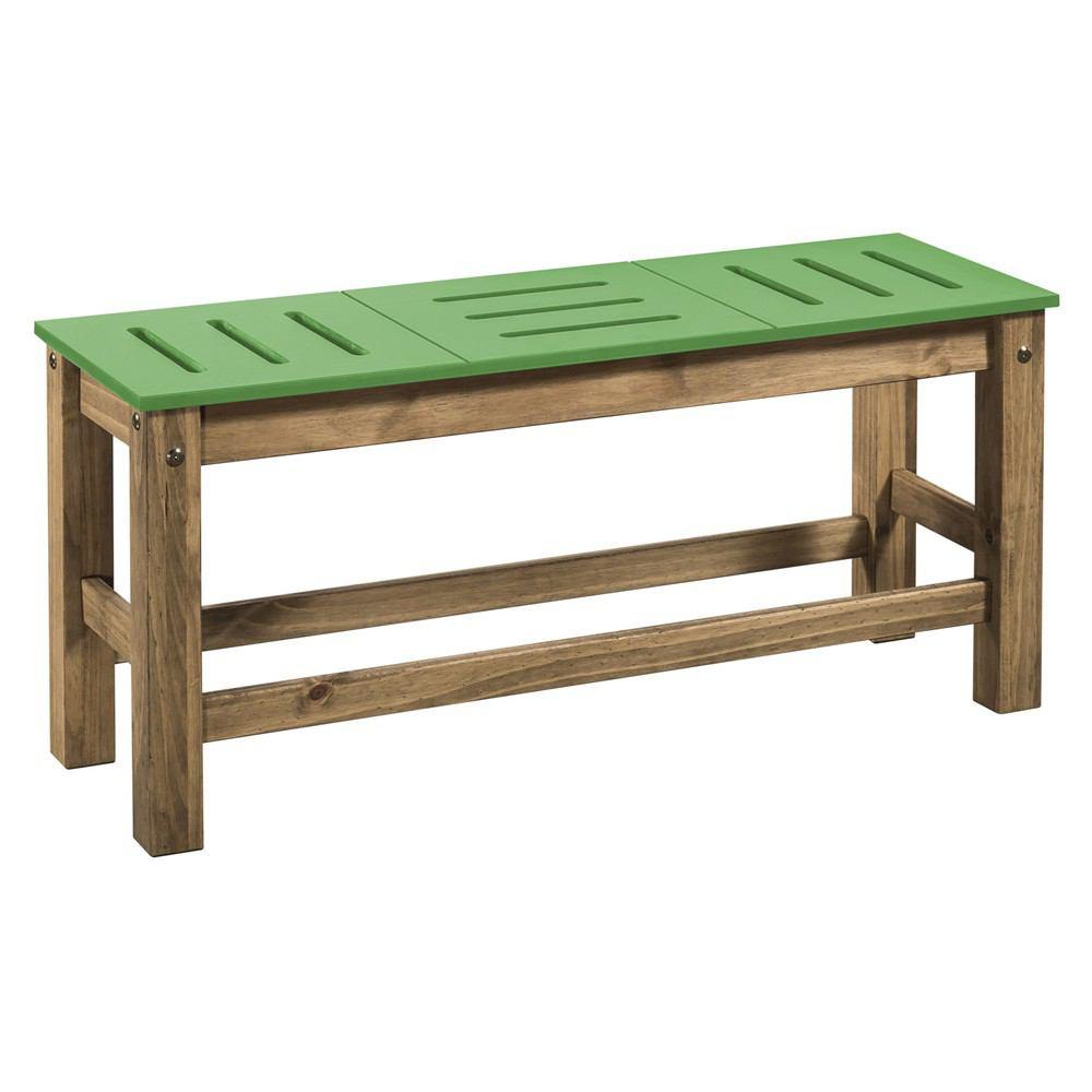 Manhattan Comfort Mid- Century Modern 2-Piece Stillwell 37.8" Bench