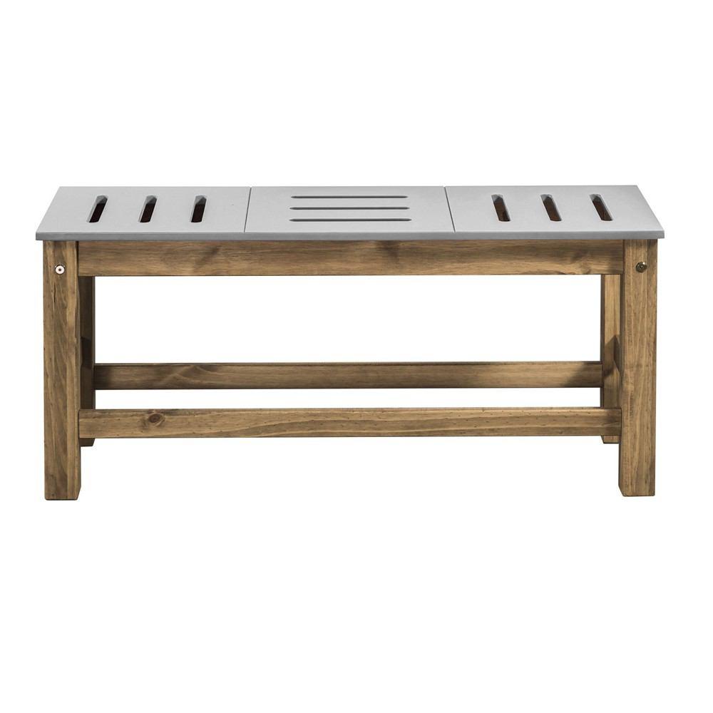 Manhattan Comfort Mid- Century Modern 2-Piece Stillwell 37.8" Bench