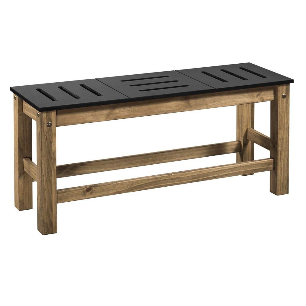 Manhattan Comfort Mid- Century Modern 2-Piece Stillwell 37.8" Bench