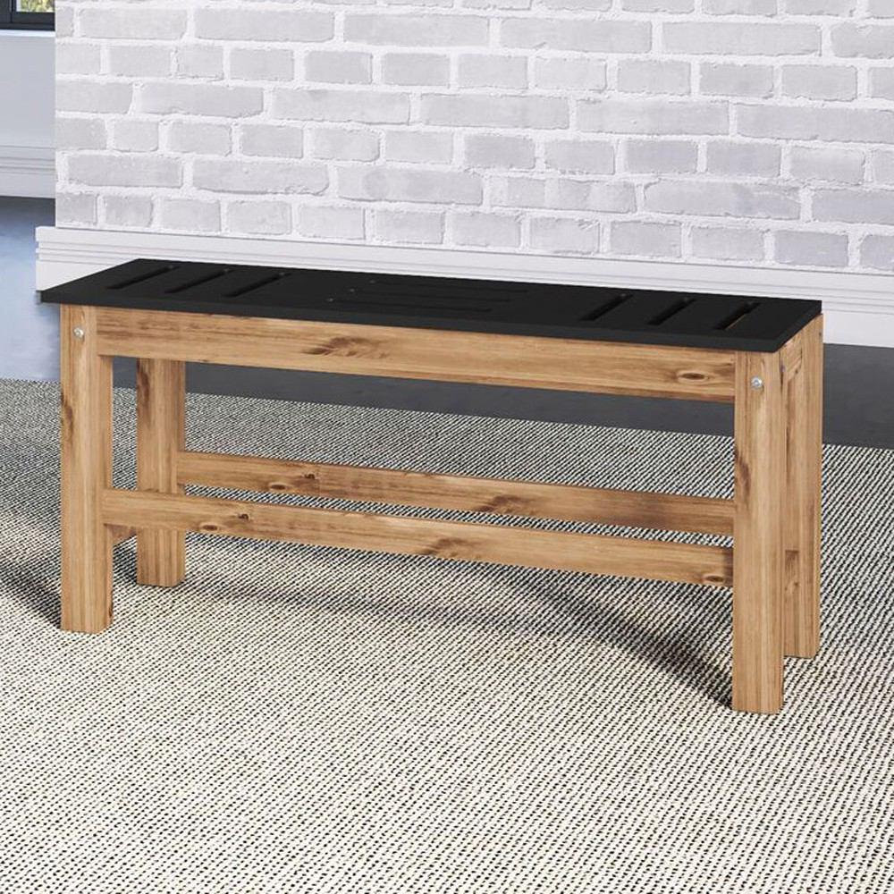 Manhattan Comfort Mid- Century Modern 2-Piece Stillwell 37.8" Bench