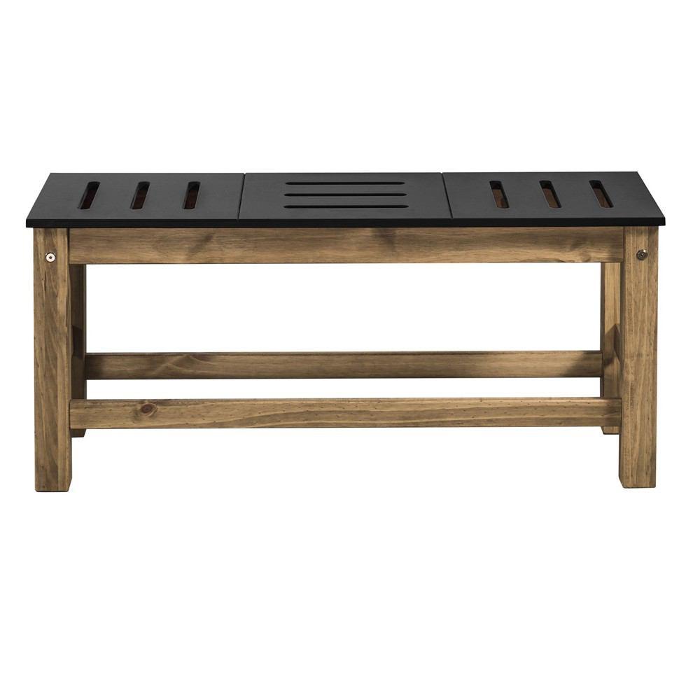 Manhattan Comfort Mid- Century Modern 2-Piece Stillwell 37.8" Bench