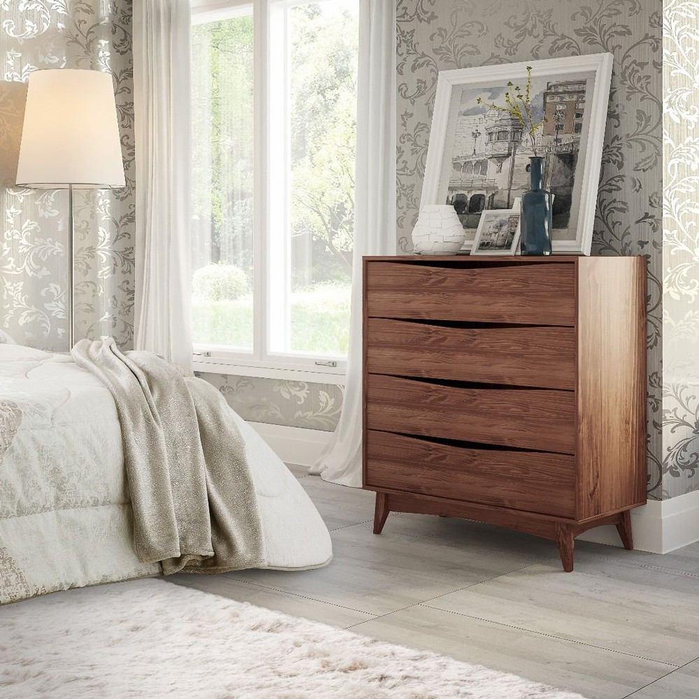 Manhattan Comfort Modern Rustic 4-Drawer Hamilton 35.03" Wide Dresser