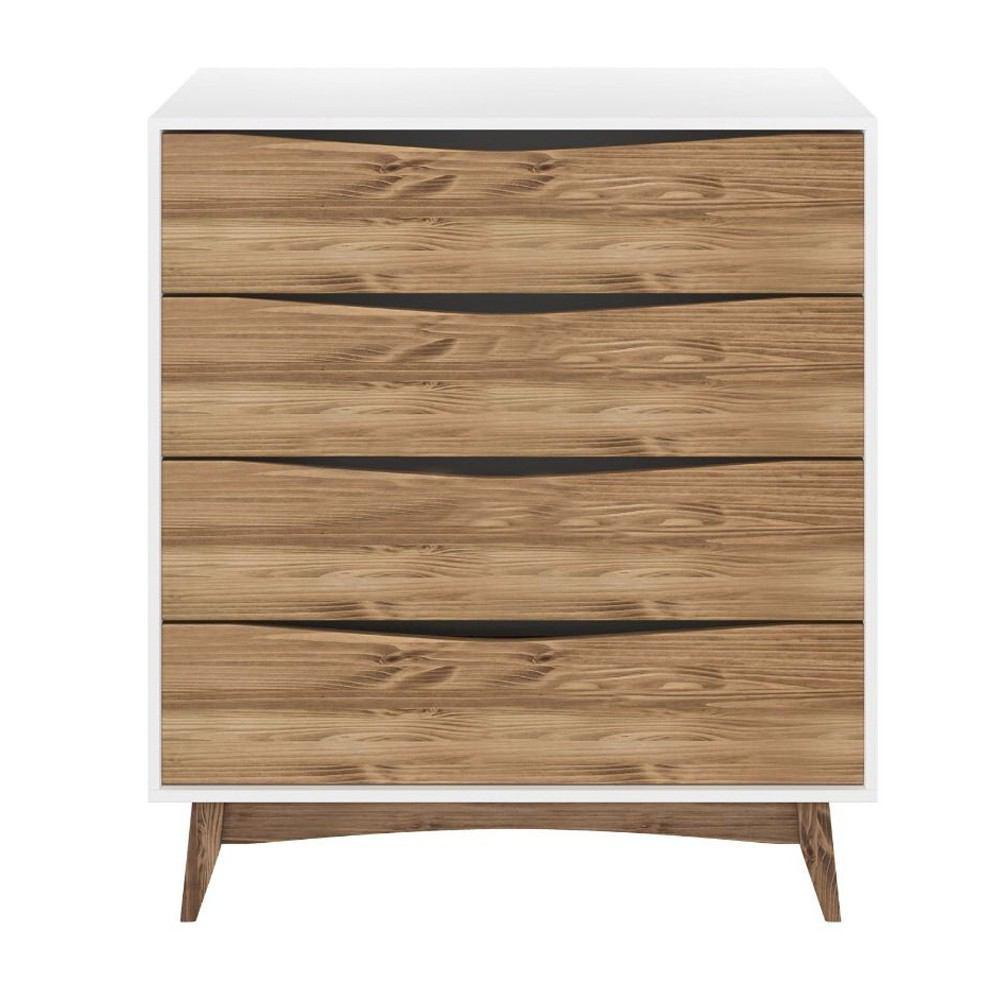 Manhattan Comfort Modern Rustic 4-Drawer Hamilton 35.03" Wide Dresser