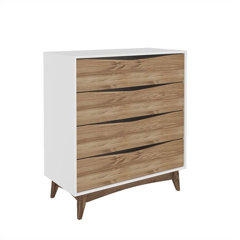 Manhattan Comfort Modern Rustic 4-Drawer Hamilton 35.03" Wide Dresser