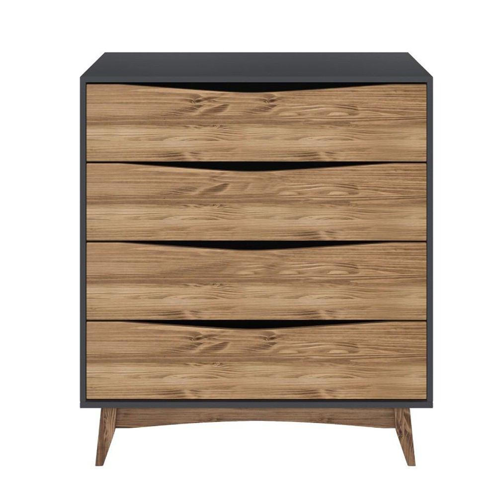Manhattan Comfort Modern Rustic 4-Drawer Hamilton 35.03" Wide Dresser