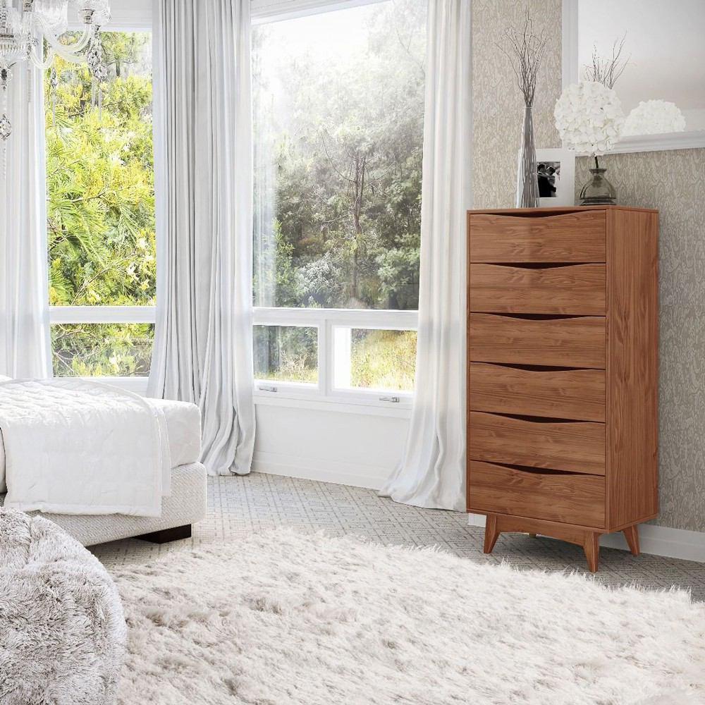 Manhattan Comfort Modern Rustic 6-Drawer Hamilton 53.54" Tall Dresser
