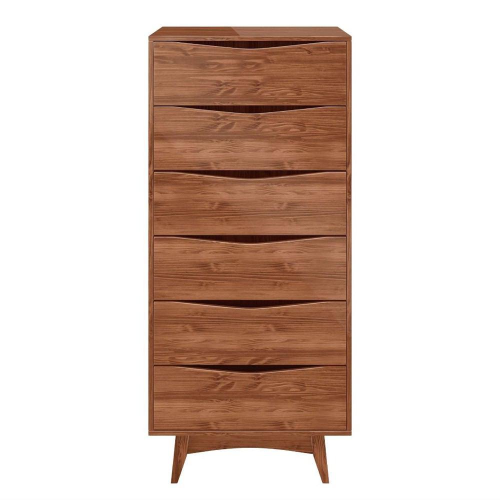 Manhattan Comfort Modern Rustic 6-Drawer Hamilton 53.54" Tall Dresser