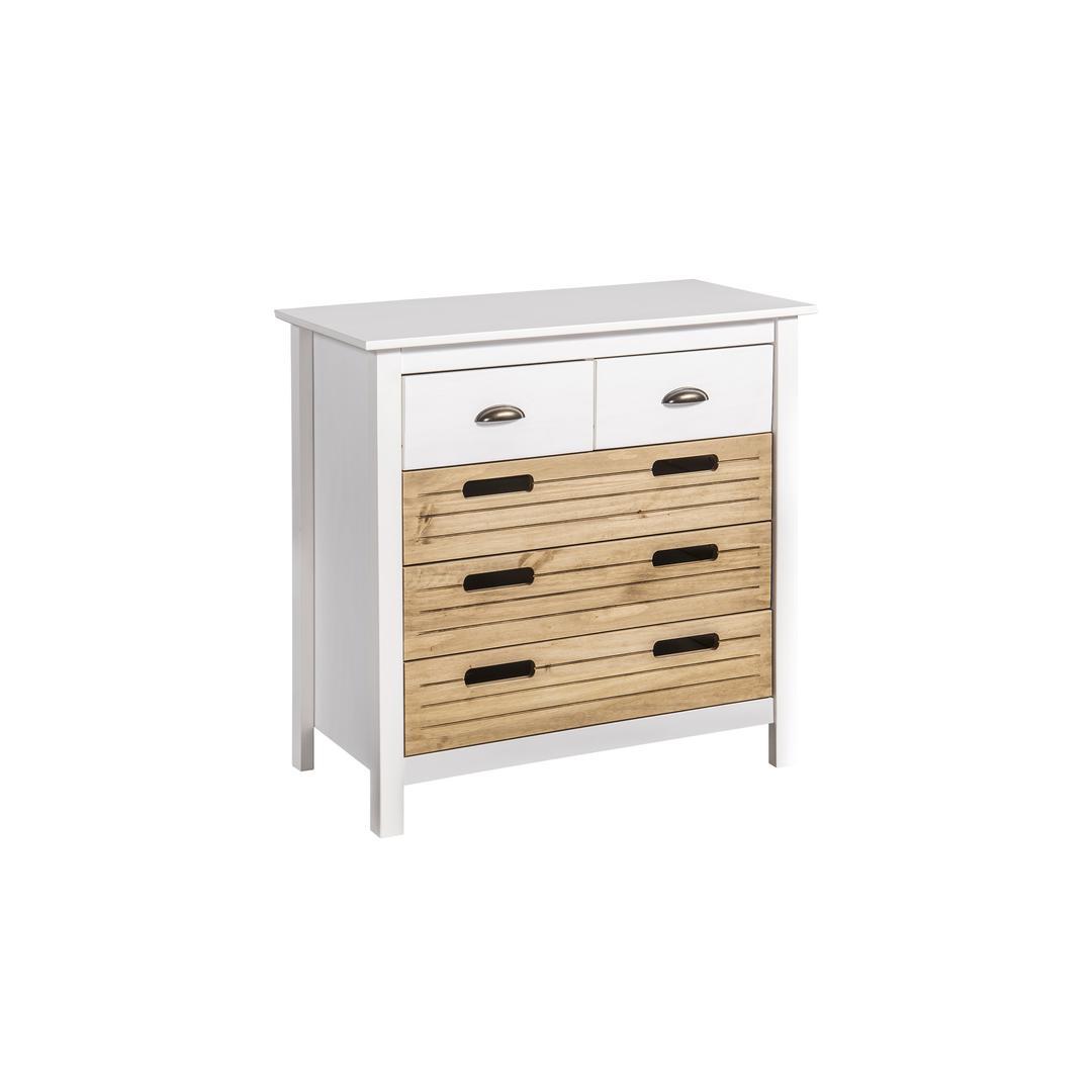 Manhattan Comfort Mid-Century Modern-Rustic 5-Drawer Irving 31.1" Wide Dresser 2.0