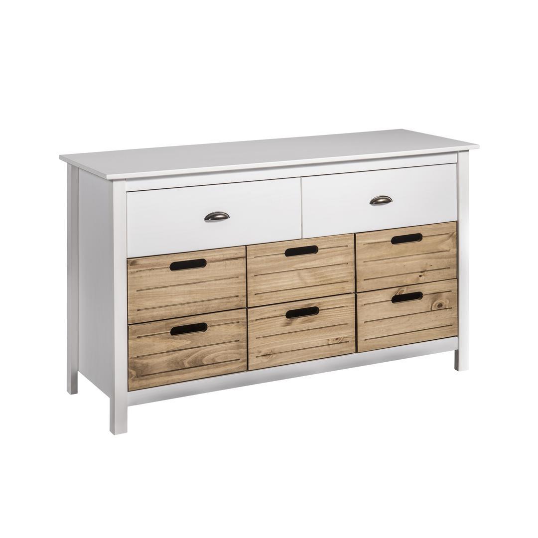 Manhattan Comfort Mid-Century Modern-Rustic 8-Drawer Irving 51.18" Wide Dresser 3.0