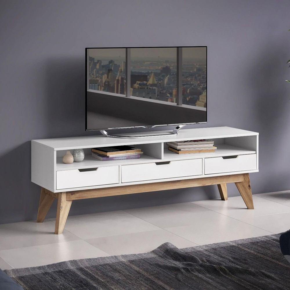 Manhattan Comfort Mid- Century Modern 3-Drawer Vandalia 55.11" TV Stand 1.0