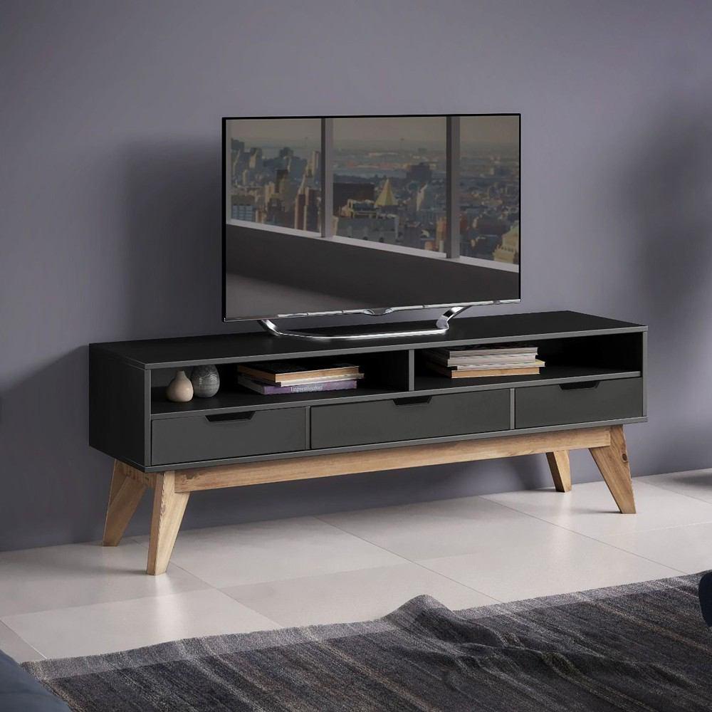 Manhattan Comfort Mid- Century Modern 3-Drawer Vandalia 55.11" TV Stand 1.0