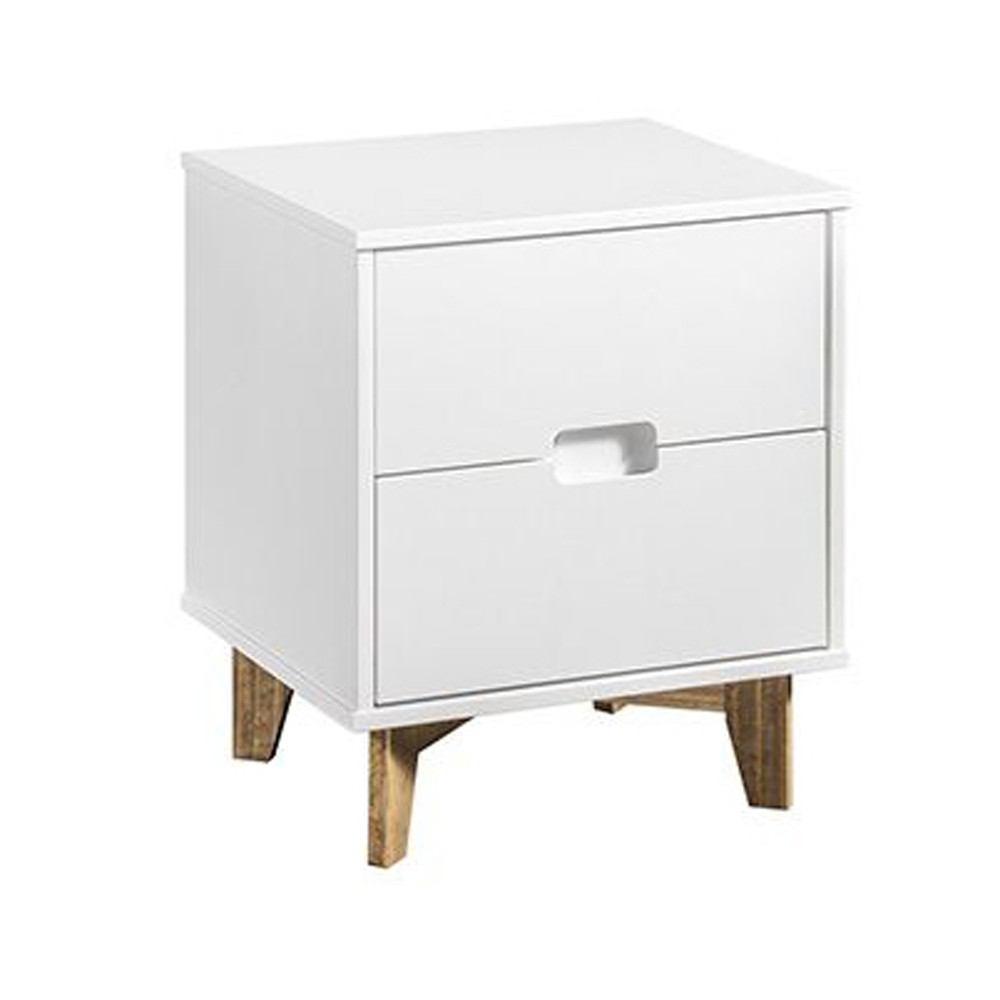 Manhattan Comfort Modern 2-Drawer Glenmore Nightstand
