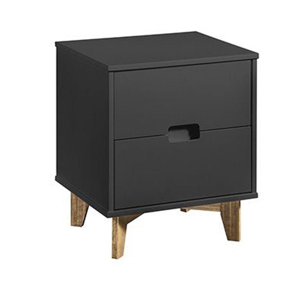 Manhattan Comfort Modern 2-Drawer Glenmore Nightstand
