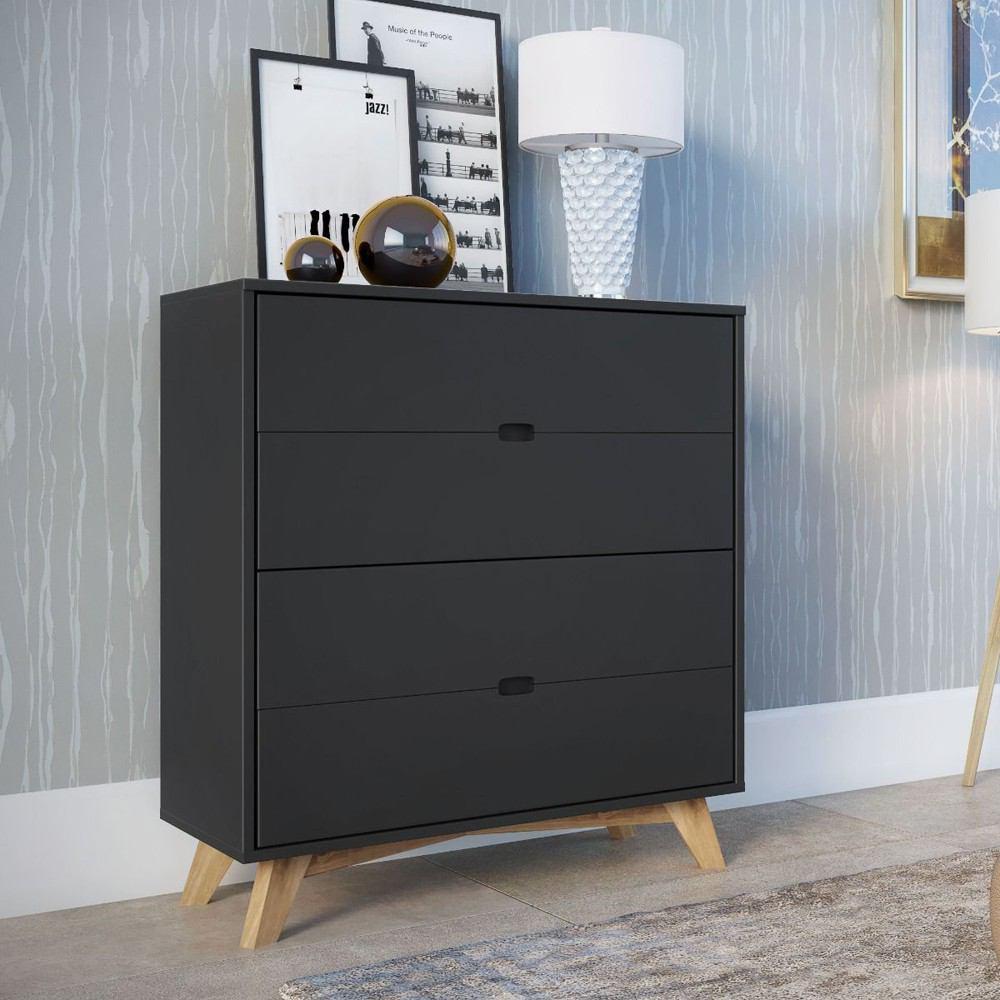 Manhattan Comfort Modern 4-Drawer Glenmore 31.49" Wide Dresser