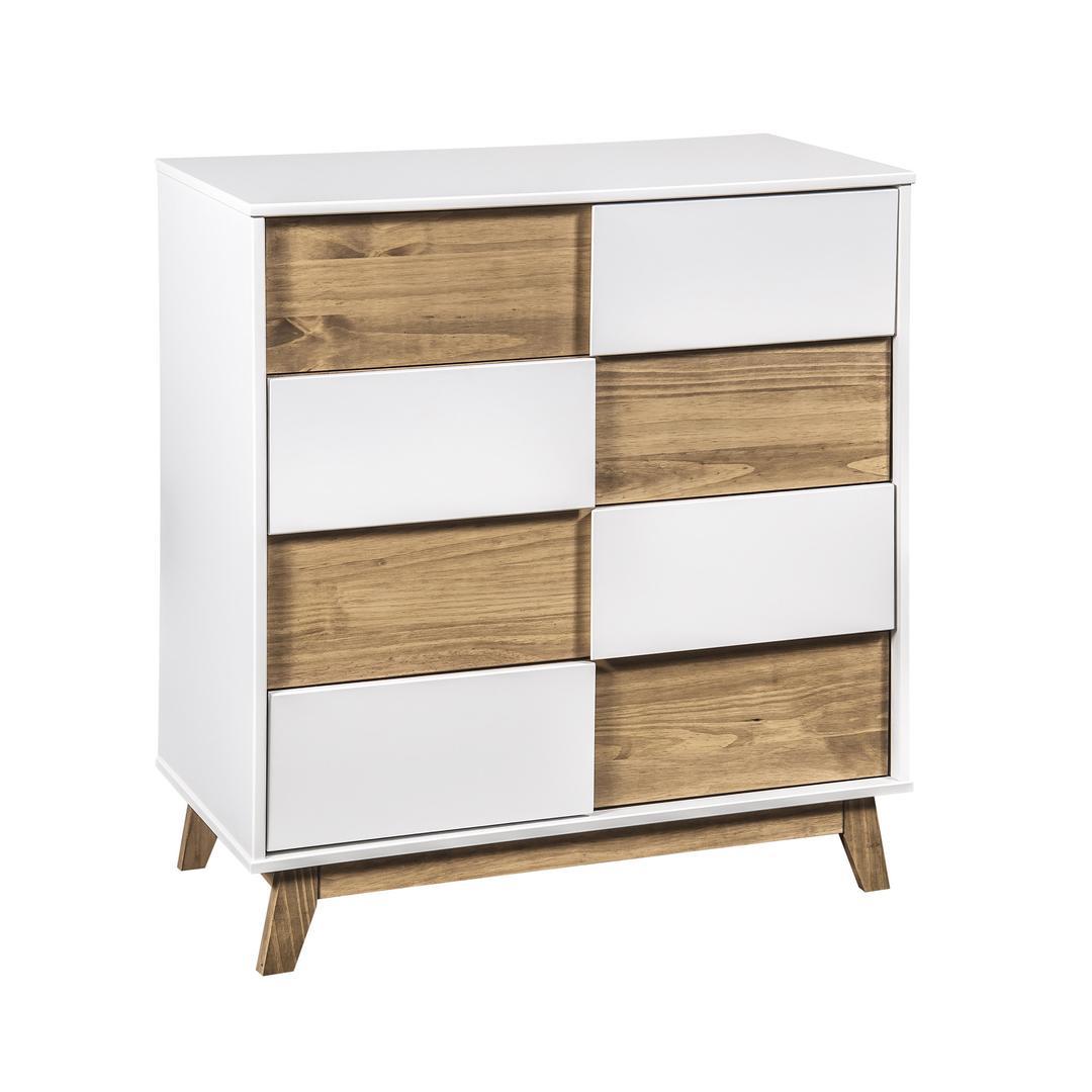 Manhattan Comfort Mid- Century Rustic Modern 4-Drawer Livonia 31.49" Wide Dresser 2.0