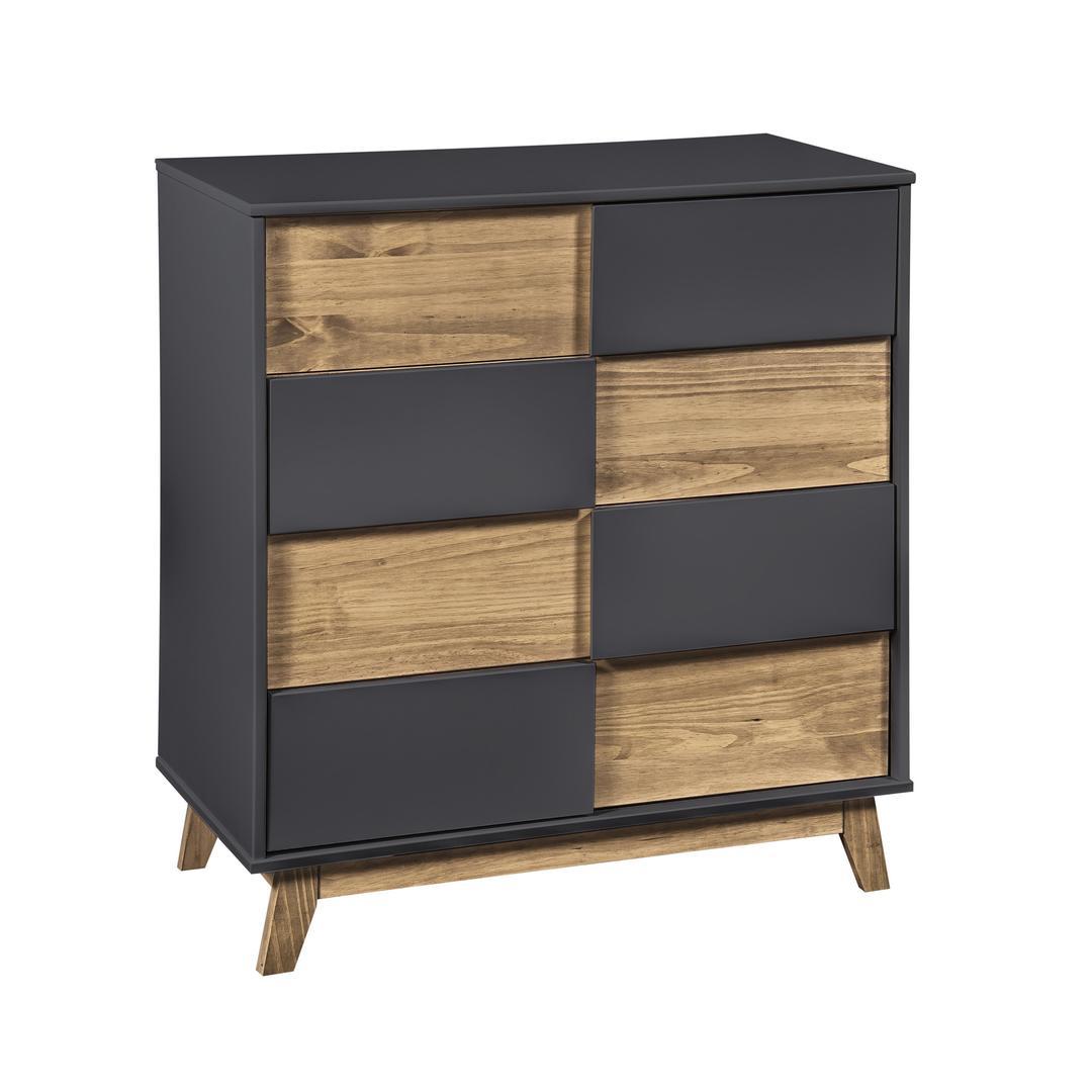 Manhattan Comfort Mid- Century Rustic Modern Livonia 4-Drawer 31.49" Wide Dresser 2.0