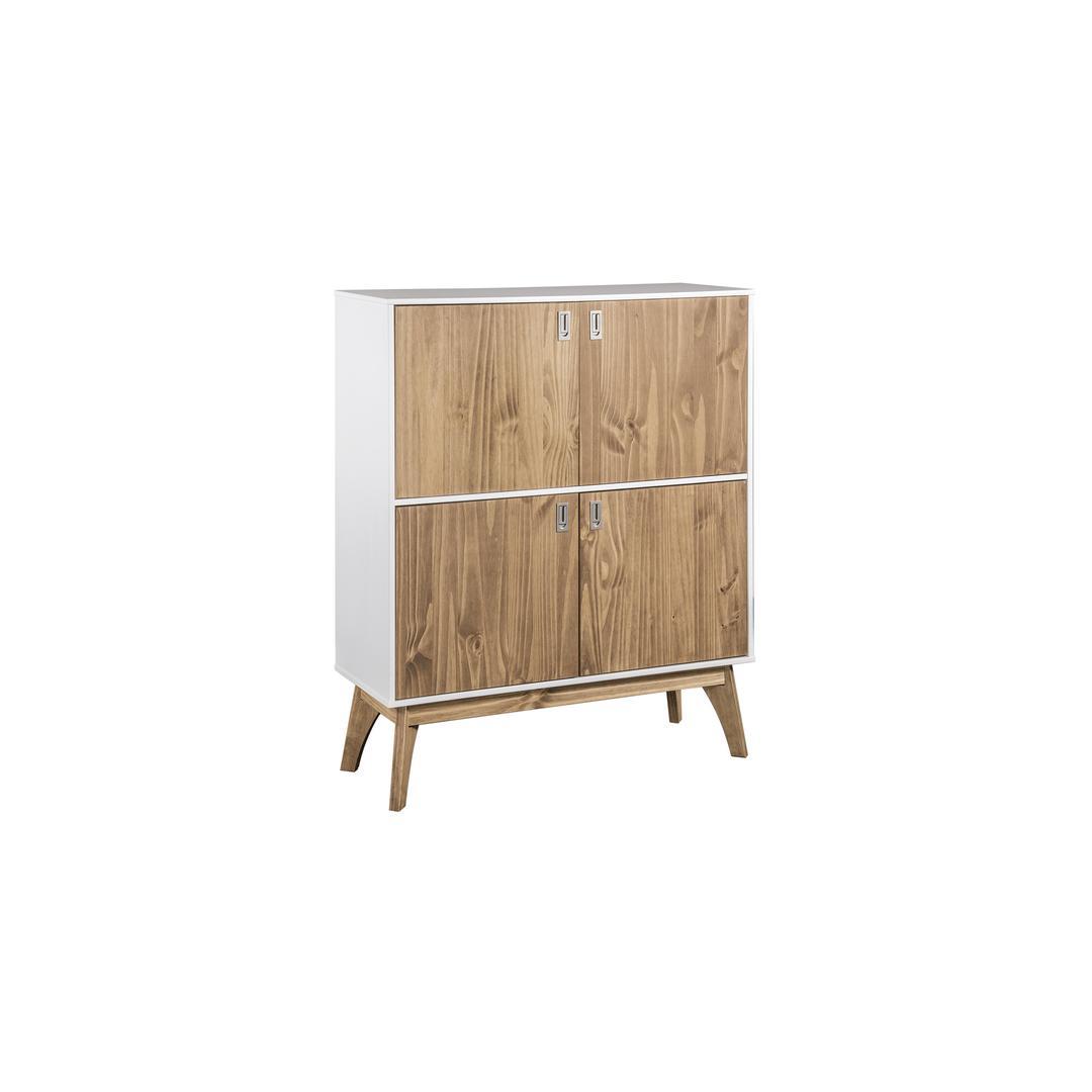 Manhattan Comfort Rustic Mid-Century Modern Jackie 49.4" High Dresser Cabinet