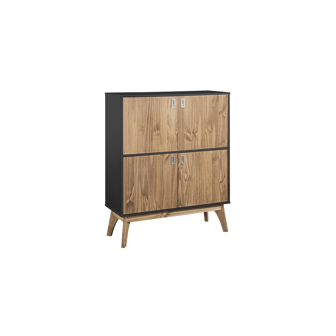 Manhattan Comfort Rustic Mid-Century Modern Jackie 49.4" High Dresser Cabinet
