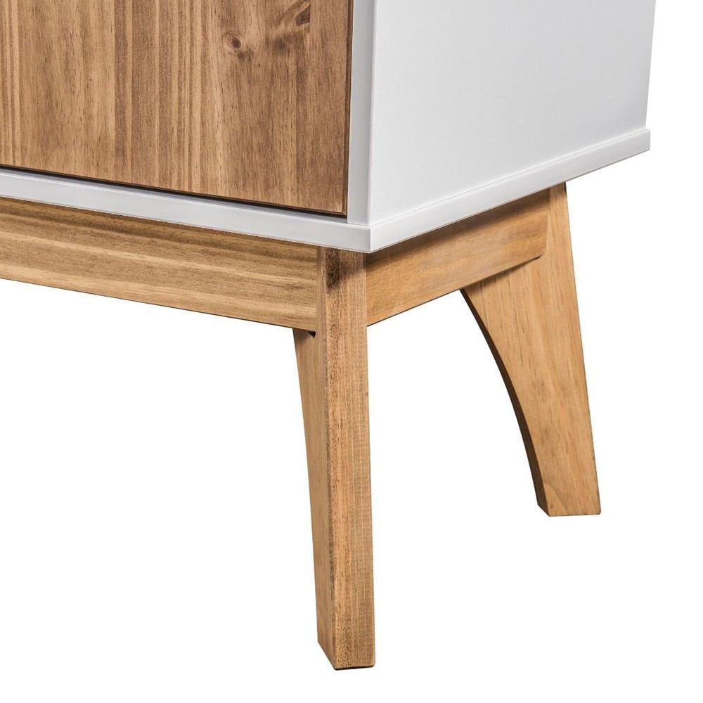 Manhattan Comfort Rustic Mid-Century Modern 3-Drawer Jackie 66.92" Sideboard