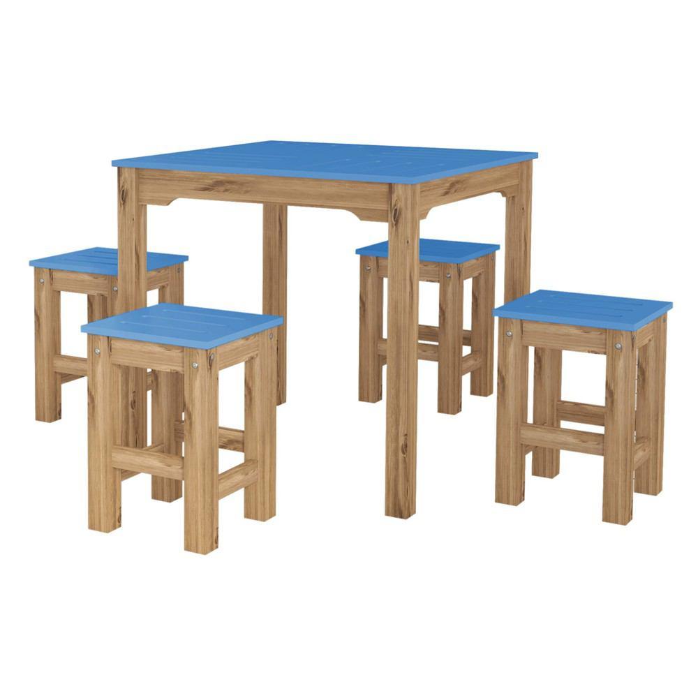 Manhattan Comfort 5-Piece Stillwell 31.5" Square Dining Set