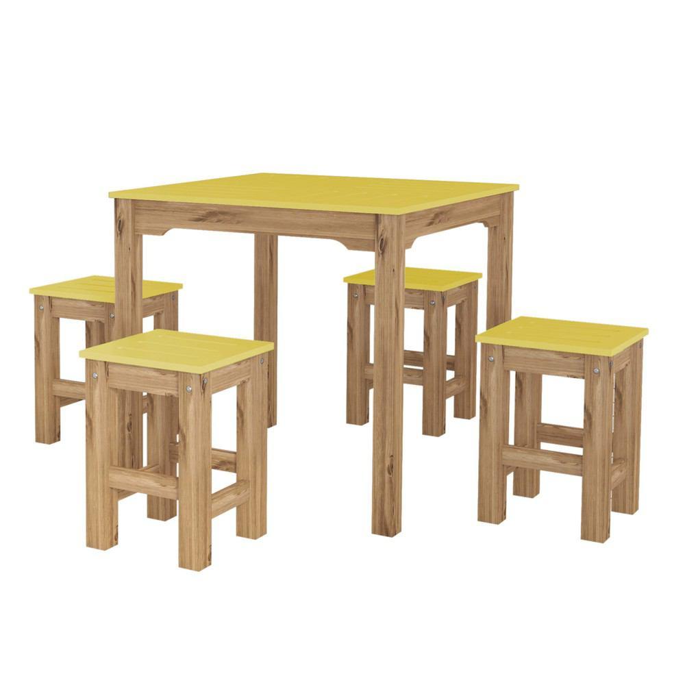Manhattan Comfort 5-Piece Stillwell 31.5" Square Dining Set