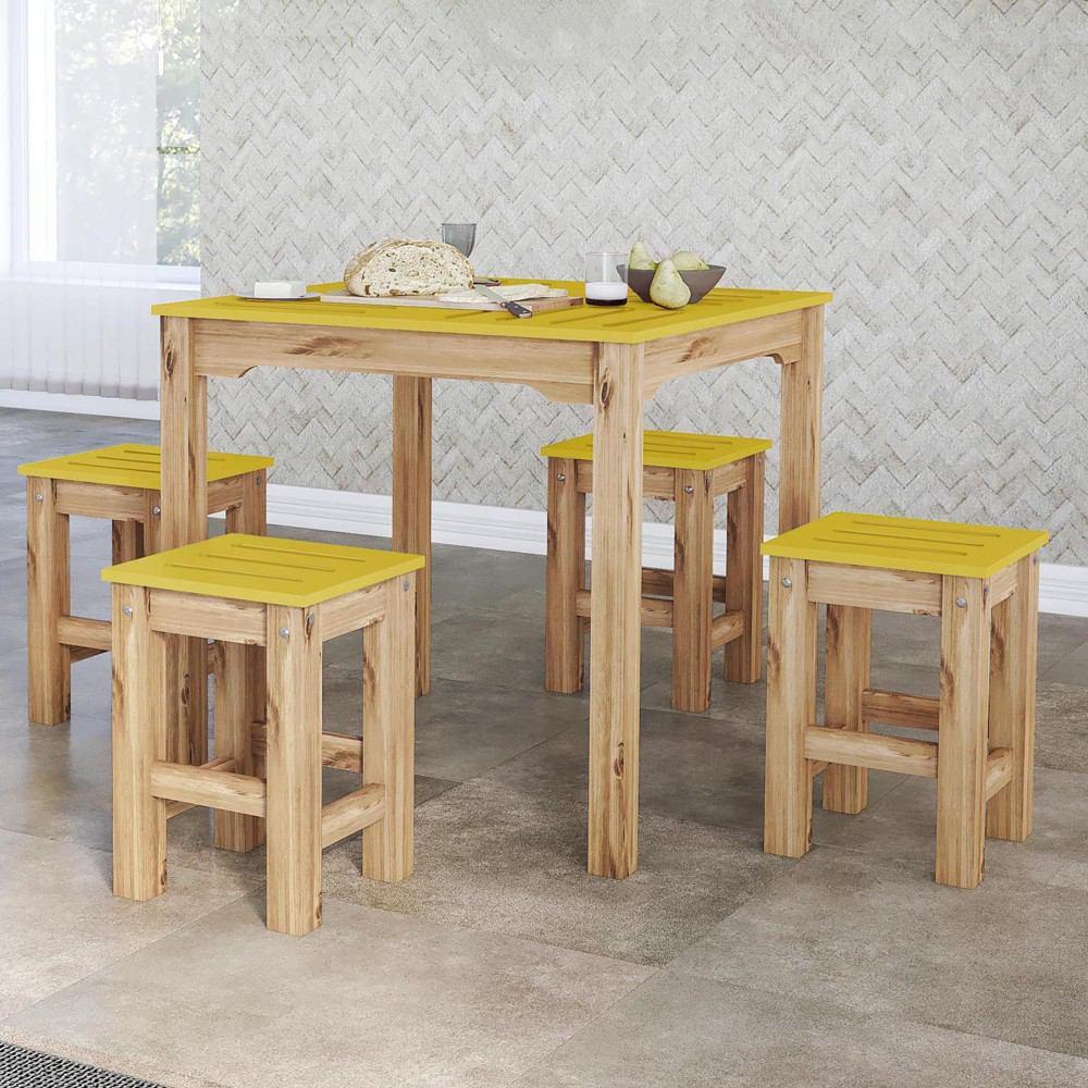 Manhattan Comfort 5-Piece Stillwell 31.5" Square Dining Set