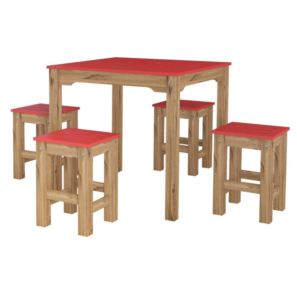Manhattan Comfort 5-Piece Stillwell 31.5" Square Dining Set