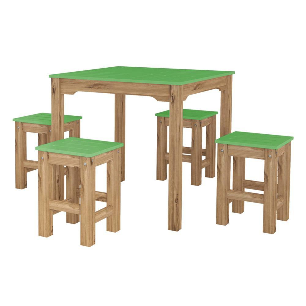 Manhattan Comfort 5-Piece Stillwell 31.5" Square Dining Set