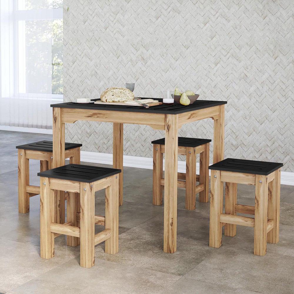 Manhattan Comfort 5-Piece Stillwell 31.5" Square Dining Set