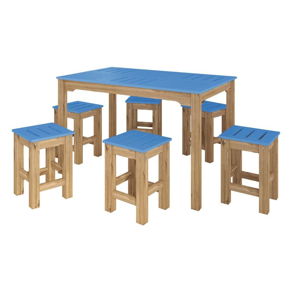 Manhattan Comfort 7 - Piece Stillwell 47.25" Rectangle Dining Set