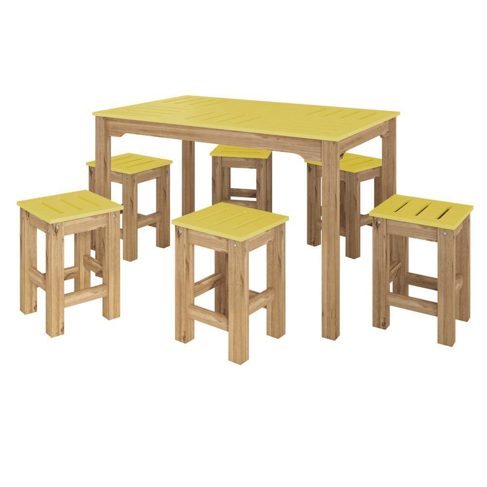 Manhattan Comfort 7 - Piece Stillwell 47.25" Rectangle Dining Set