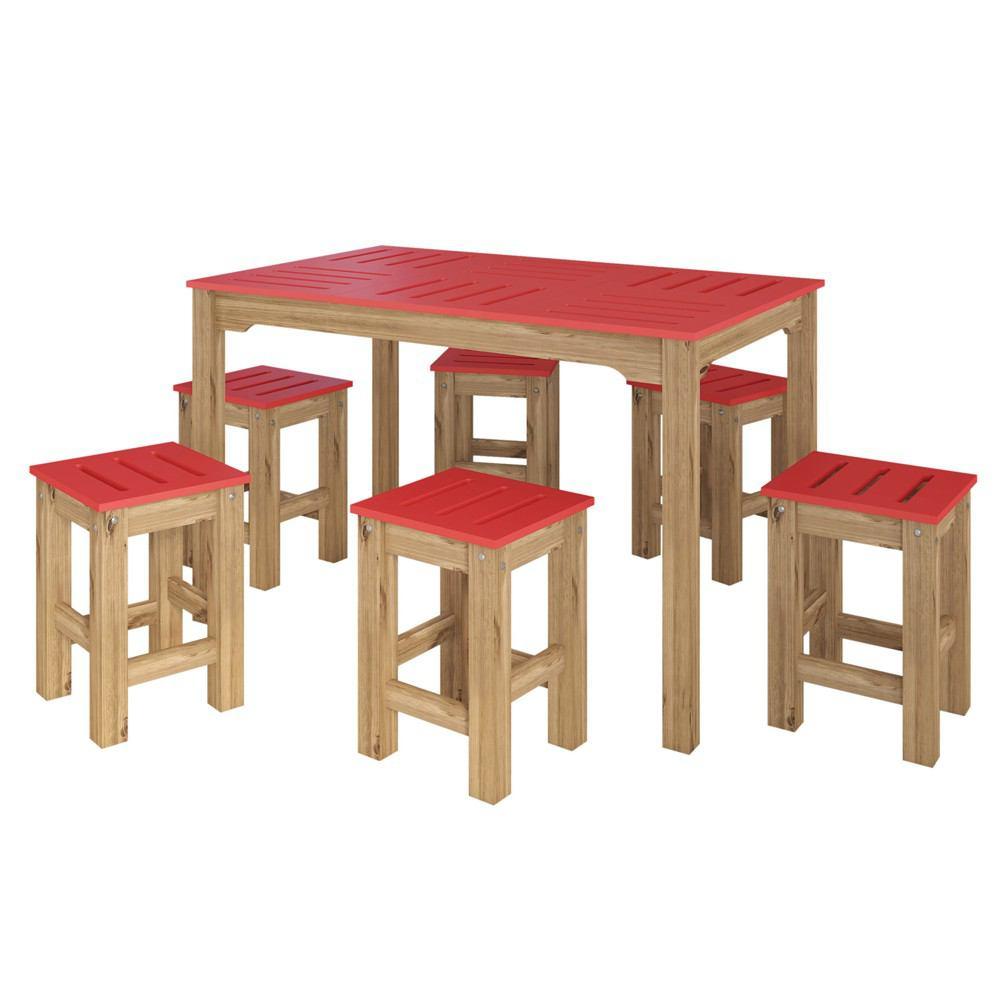 Manhattan Comfort 7 - Piece Stillwell 47.25" Rectangle Dining Set