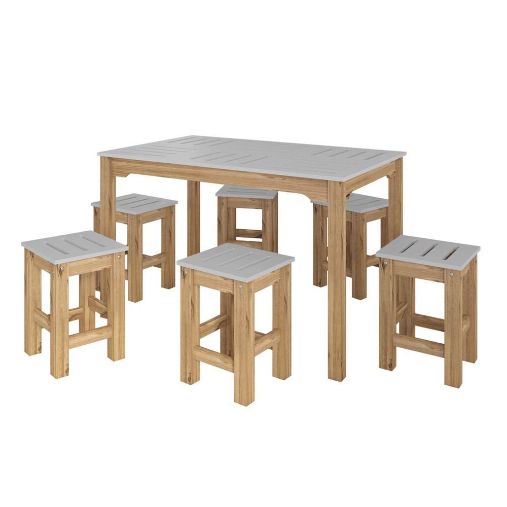 Manhattan Comfort 7 - Piece Stillwell 47.25" Rectangle Dining Set