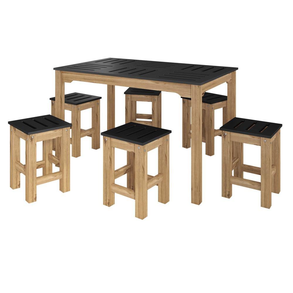Manhattan Comfort 7 - Piece Stillwell 47.25" Rectangle Dining Set