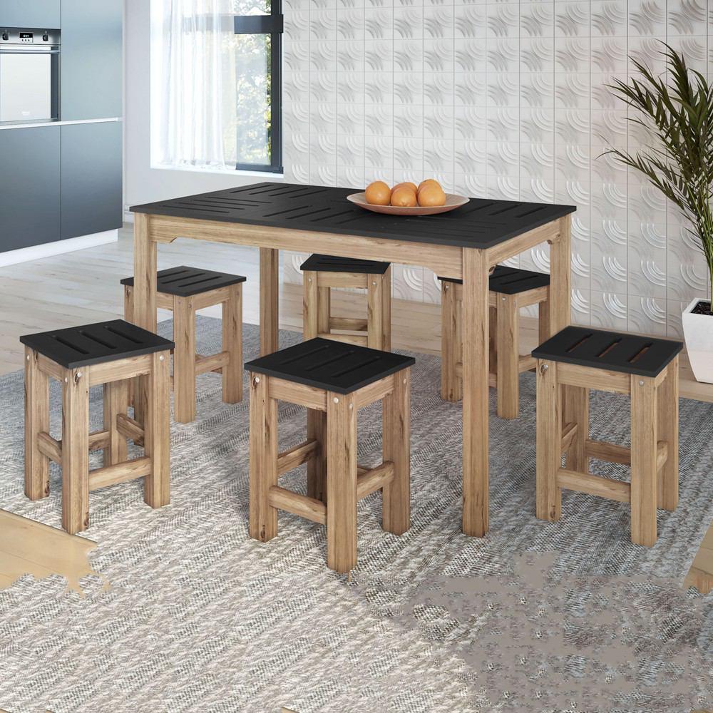 Manhattan Comfort 7 - Piece Stillwell 47.25" Rectangle Dining Set