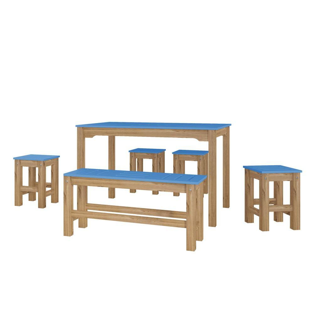 Manhattan Comfort 6 - Piece Stillwell 47.25" Rectangle Dining Set 1.0