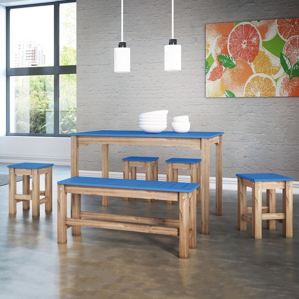 Manhattan Comfort 6 - Piece Stillwell 47.25" Rectangle Dining Set 1.0